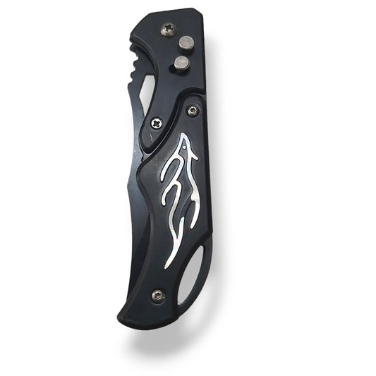 821 Black Foldable Camping Knife (1337)