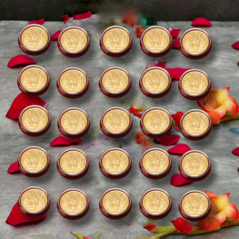 GOLD PLATED Puja Coin - For Worship or GIFT (Bulk Buyers Welcome)