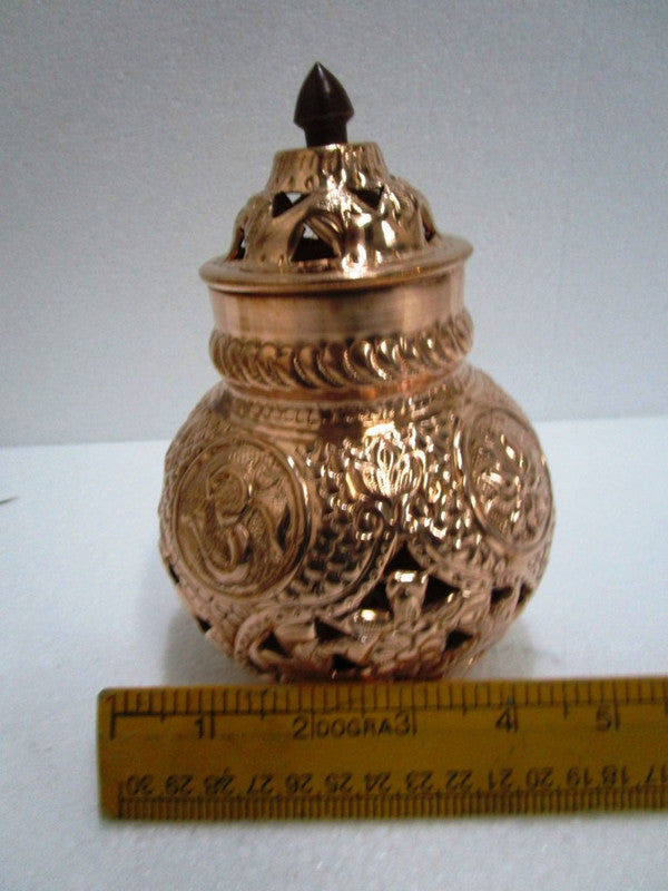 COPPER Hindu Goddess Garbo - Diya Pot - Mataji Navratri Pooja Puja Aarti Worship Shakti Maa Ambe (2001)