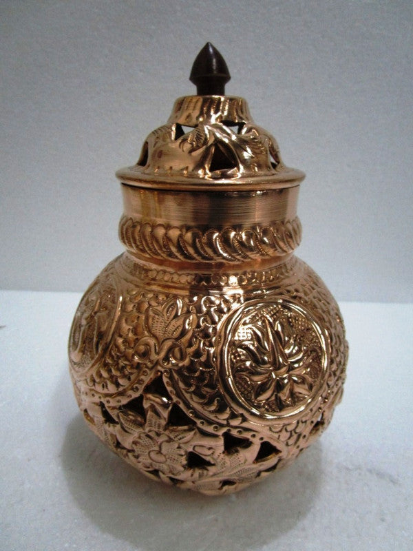 COPPER Hindu Goddess Garbo - Diya Pot - Mataji Navratri Pooja Puja Aarti Worship Shakti Maa Ambe (2001)