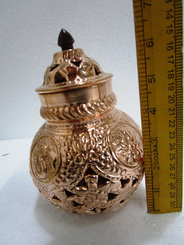 COPPER Hindu Goddess Garbo - Diya Pot - Mataji Navratri Pooja Puja Aarti Worship Shakti Maa Ambe (2001)