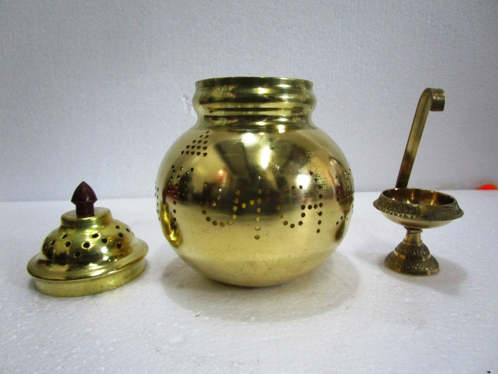 BRASS    Hindu Goddess Garbo - Diya Pot - Mataji Navratri Pooja Puja Aarti Worship Shakti Maa Ambe (2054)