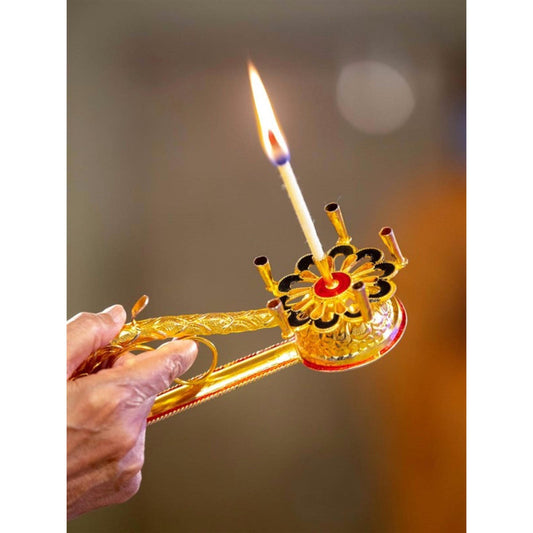 Divya Jyot Aarti Table Diya 5 Candle Wicks Table Diya (2283)