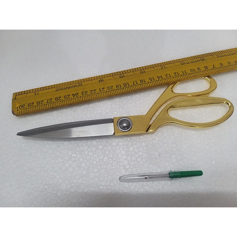 Heavy Duty Hard Funner Steel Scissors with Brass Handle 10 Inches (2323)