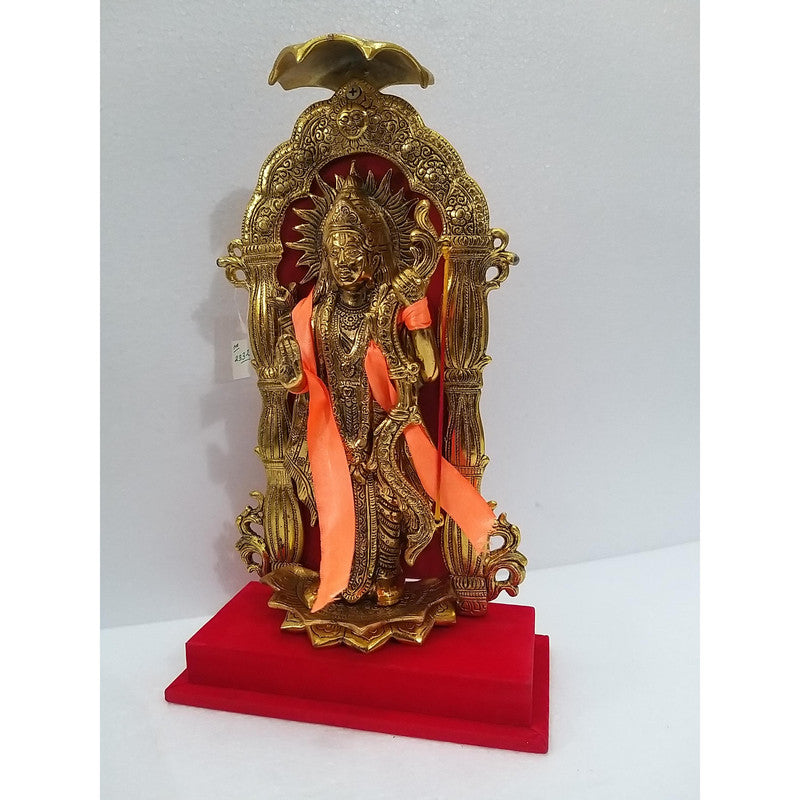 Traditional Gold-Plated Lord Ram Murti | 15 Inches | Idol Statue For How Decor Showpiece (2332)