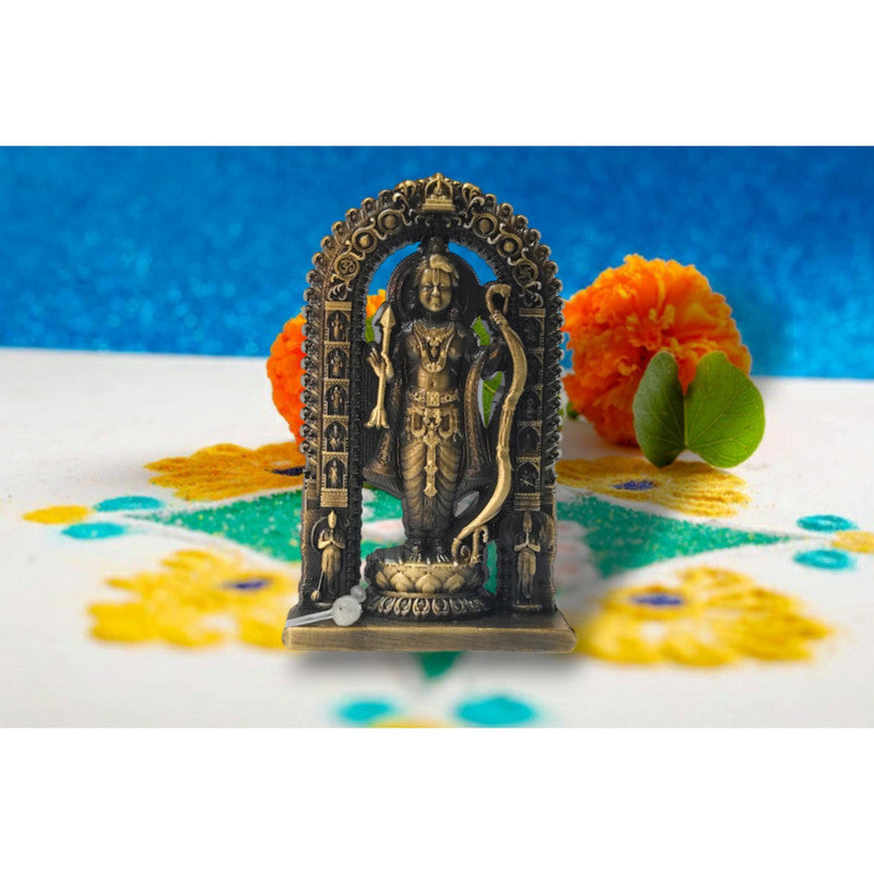 3 Pcs Original Ram Lalla Idol Murti Lalla Statue Metal For Puja Decorative Showpiece | Black Gold And Copper Finished (2434)