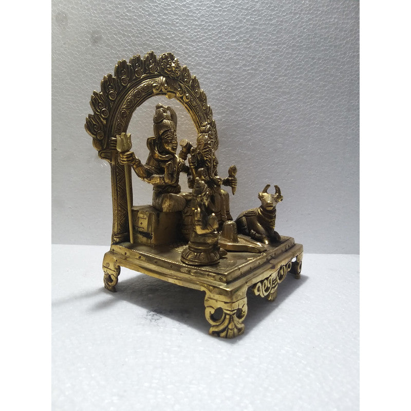 Shivji Parivar Brass Idol | Shivji Family Statue Figurines | For Puja Ghar Home Decoration (2623)