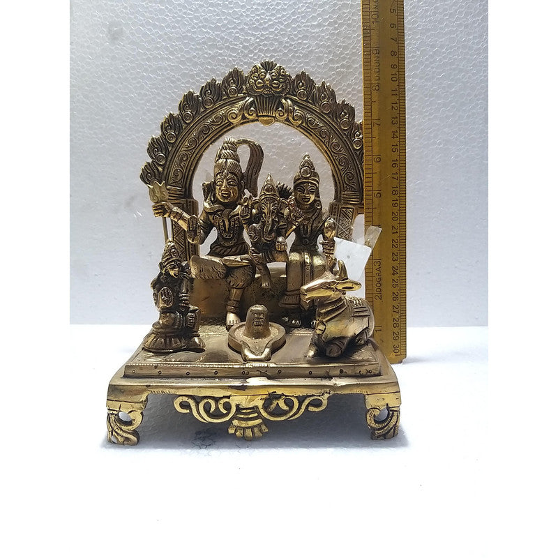 Shivji Parivar Brass Idol | Shivji Family Statue Figurines | For Puja Ghar Home Decoration (2623)