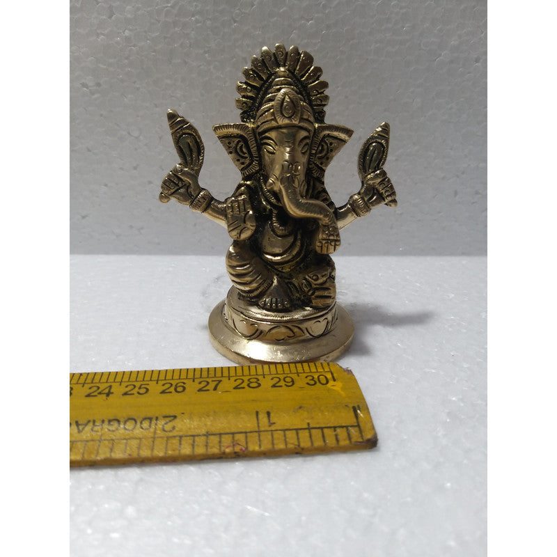 Ganeshji Brass Idol | Ganesha Brass Statue Figurines | For Puja Ghar Home Decoration (2668)