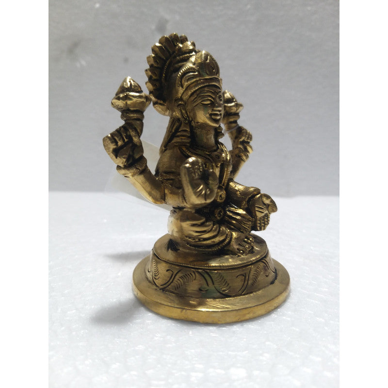 Laxmiji Brass Idol | Goddess Laxmi Statue Figurines | For Puja Ghar Home Decoration (2688)