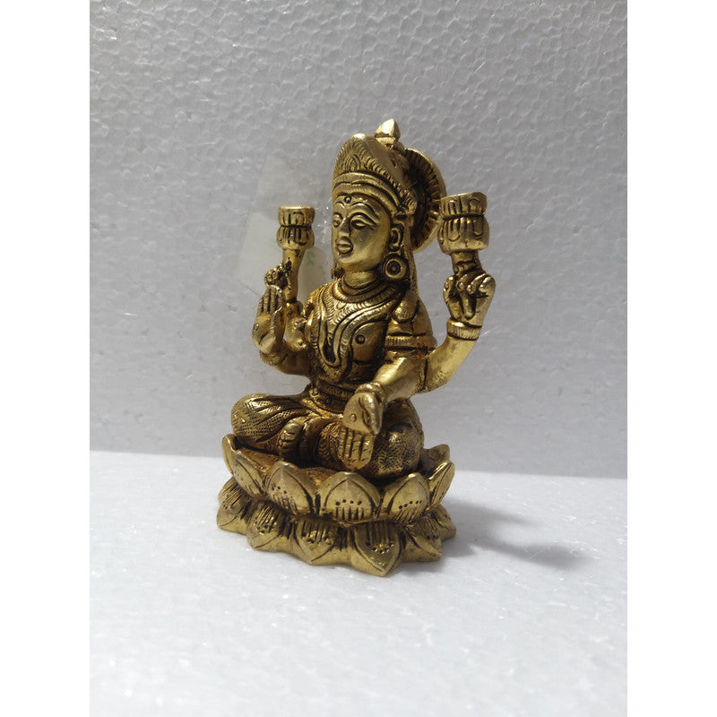 Laxmiji Brass Idol | Goddess Laxmi Statue Figurines | For Puja Ghar Home Decoration (2692)