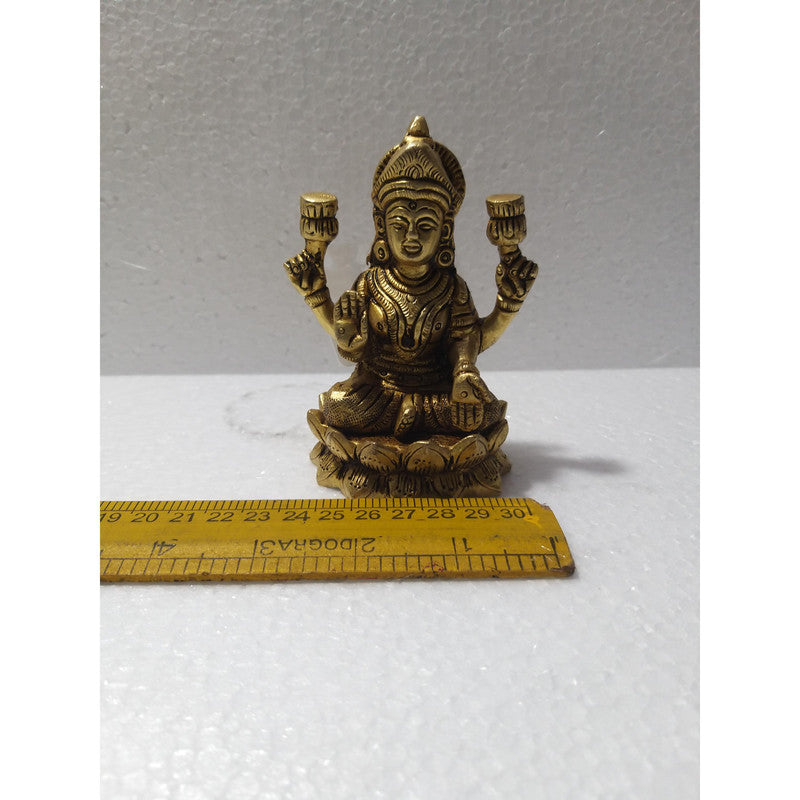 Laxmiji Brass Idol | Goddess Laxmi Statue Figurines | For Puja Ghar Home Decoration (2692)