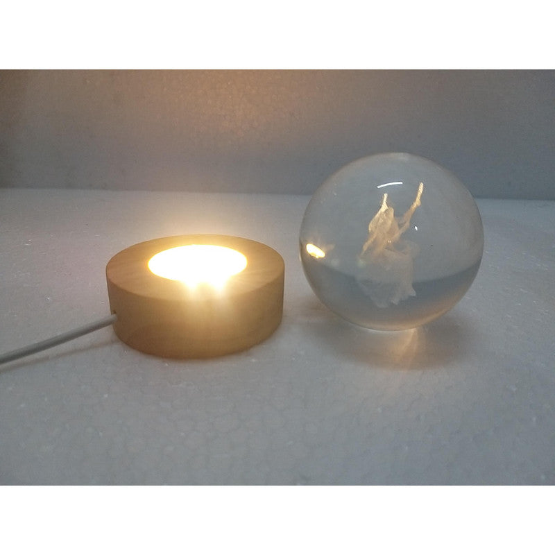 Crystal Ball Light - Room Decor Night Lights Luminous Ball Inner 3D Figurine Home Decor  (2775)