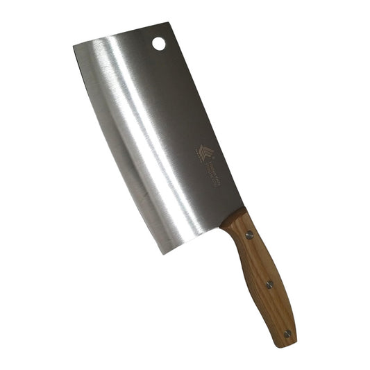 Heavy-Duty Cleaver | Chinese Bone Chopper Knife with Full Tang Wooden Handle Butcher | Knife | Meat Cleaver Vegetable And Fruit Cutter (2814)