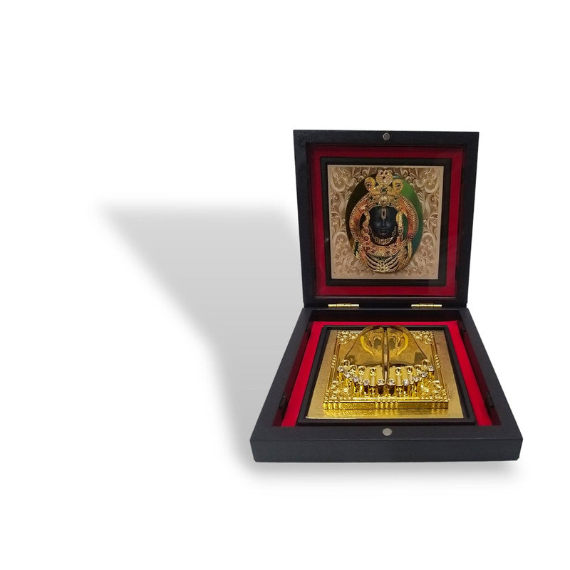 Golden Plated Ram Lalla Idol With Charan Paduka And Beautiful Box Packing | Ayodhya  (2932)