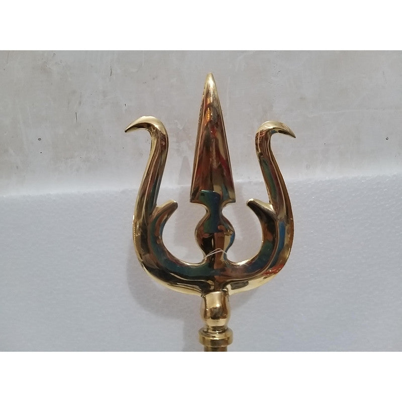 LARGE - BRASS TRISHUL Trident of Hindu Lord Shiva - Mahadev Temple SHIV shastra (2982)