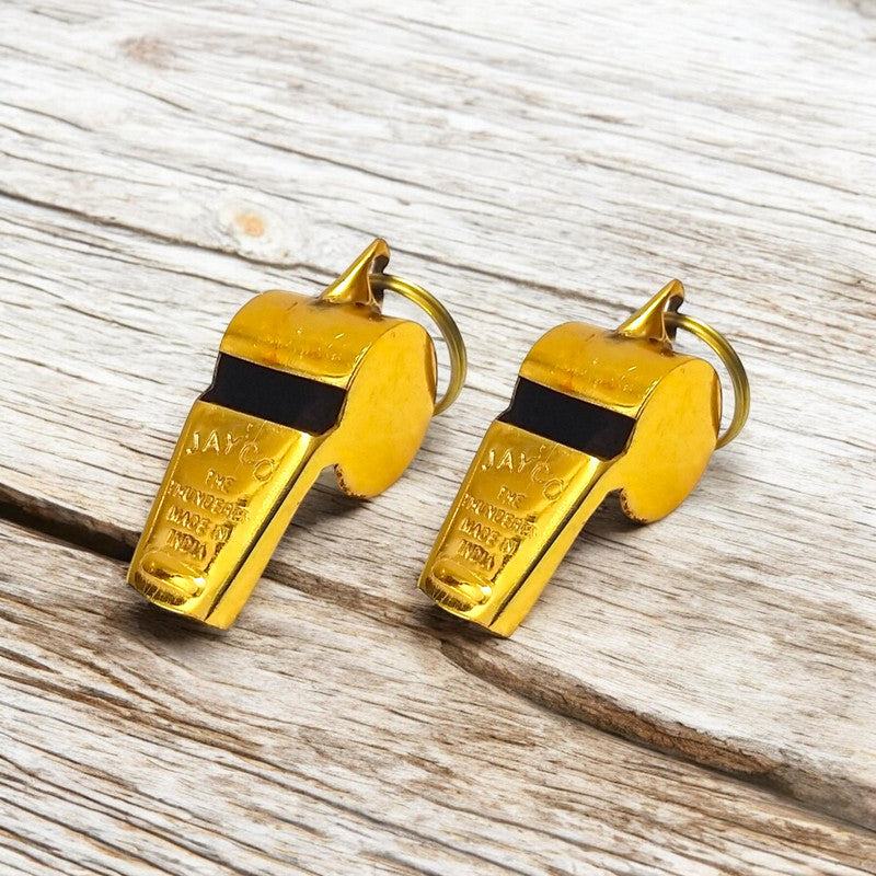 2 pcs Whistle Golden Coated For Multipurpose Use  (3007)