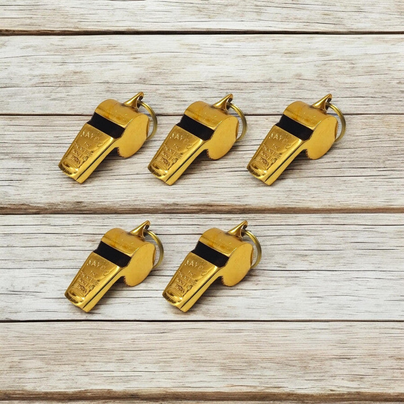 5 pcs Whistle Golden Coated For Multipurpose Use  (3007)