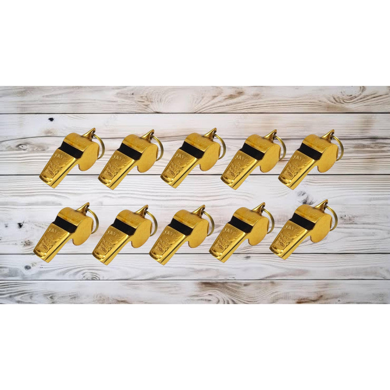 10 pcs Whistle Golden Coated For Multipurpose Use  (3007)