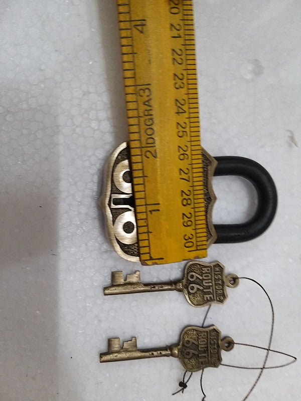 Vintage Style Historio ROUTE 66 Lock With Two Keys palock (3017)