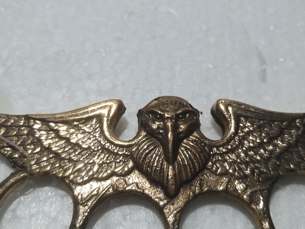 Handmade Brass Finger Gripped Self Defense Eagle Shaped Knuckle Punch (3052)