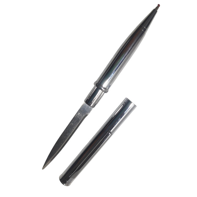 Ball Point Pen With Paper Cutter Knife - For School, Office & Business Use (3095)