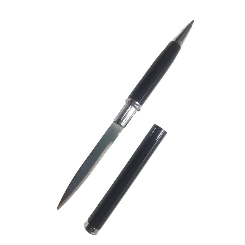 Ball Point Pen With Paper Cutter Knife - For School, Office & Business Use (3105)