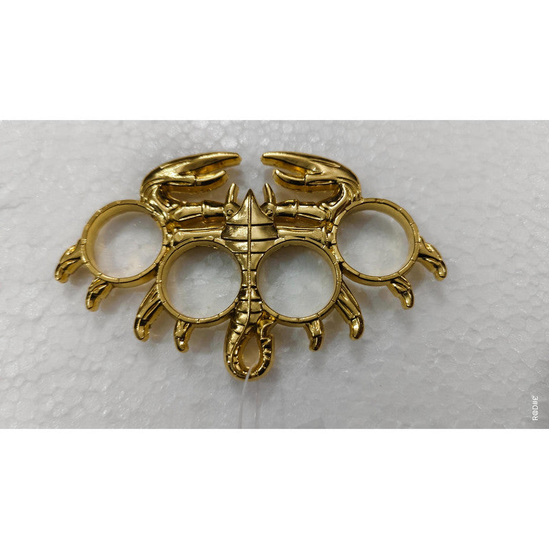 Gold Plated Knuckle Punch With Fine Polishing For Royal Collection (3425)