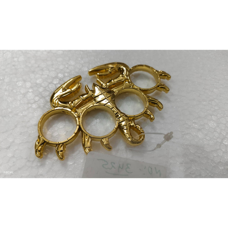 Gold Plated Knuckle Punch With Fine Polishing For Royal Collection (3425)