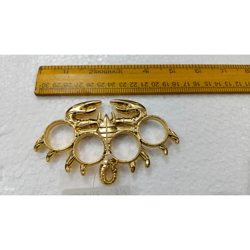 Gold Plated Knuckle Punch With Fine Polishing For Royal Collection (3425)