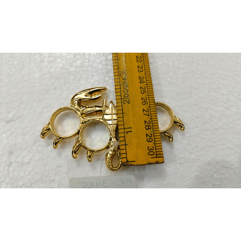 Gold Plated Knuckle Punch With Fine Polishing For Royal Collection (3425)