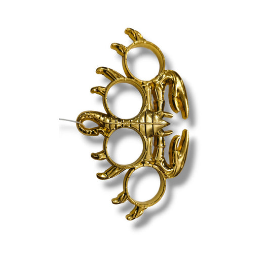 Gold Plated Knuckle Punch With Fine Polishing For Royal Collection (3425)