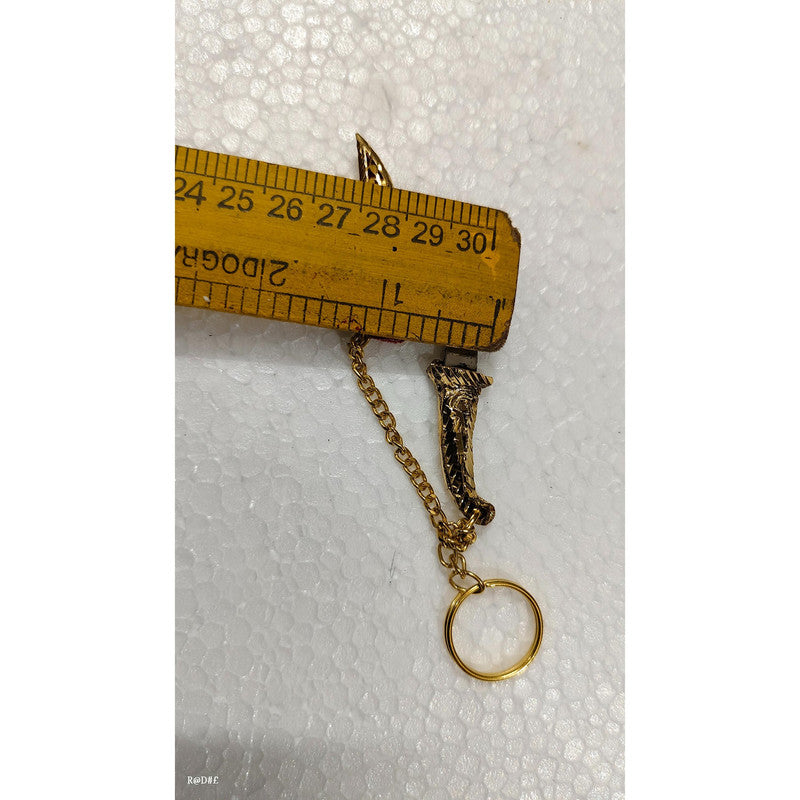 Dagger Katar Keychain In Gold Coated For Car Bike And Home Hanging (3490)