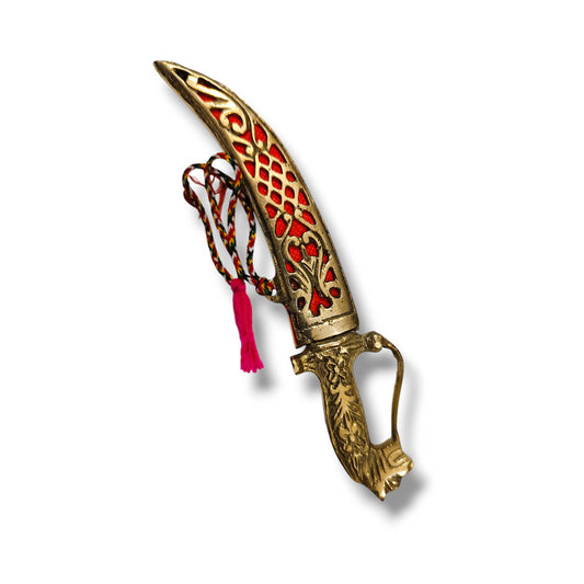 Brass Princely Small Traditional Katar For Wedding (3494)