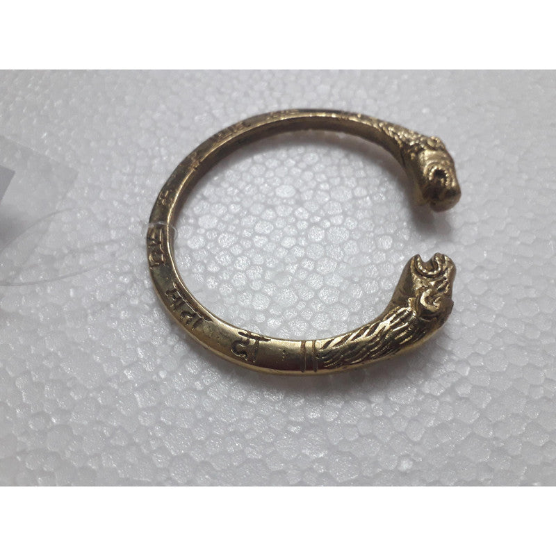 Traditional Brass Gold Plated Kada Cuff for Men (3588)