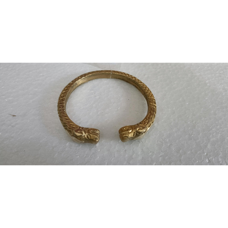 Traditional Brass Gold Plated Kada Cuff for Men (3589)