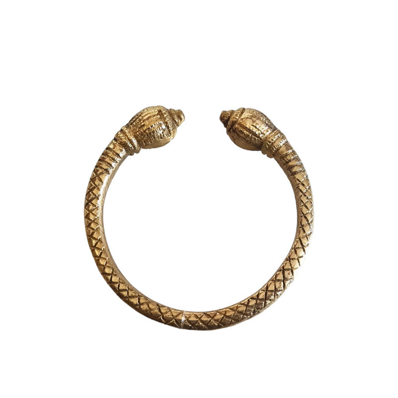 Gold Plated Brass Bangle Cuff Kada for Men (3592)