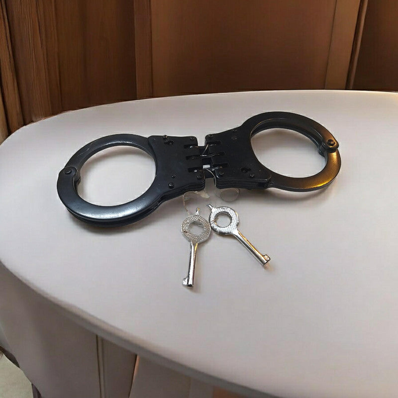 Police Hand Cuff | Handcuff | Jail Cinema Drama With 2 Keys (3610)