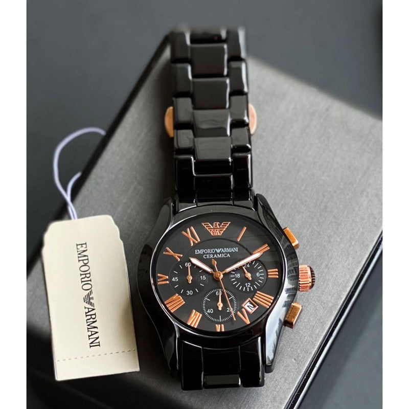 EMPORIO ARMANI CERAMICA First Copy Wrist Watch for Men Exclusive Collection - Model No: AR1410 (9156)