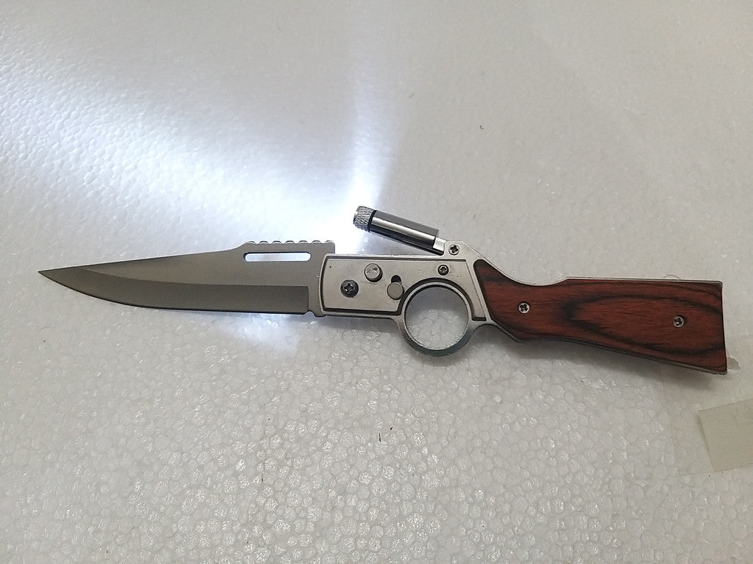 7088 Wooden Foldable Camping Knife (1364)