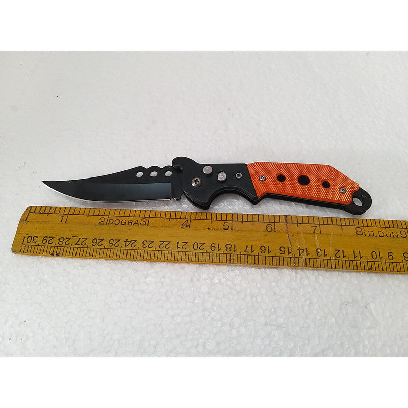 Kitchen Vegetable Foldable Orange Camping Knife (1728)