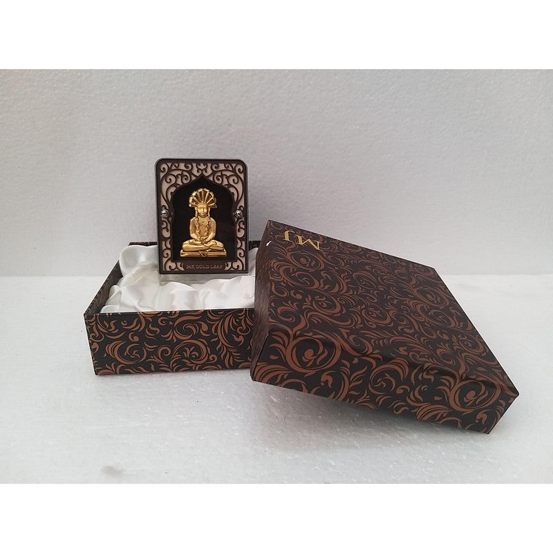 Gold Plated Jain Lord Parsvanatha with Frame | Religious Collection (1892)