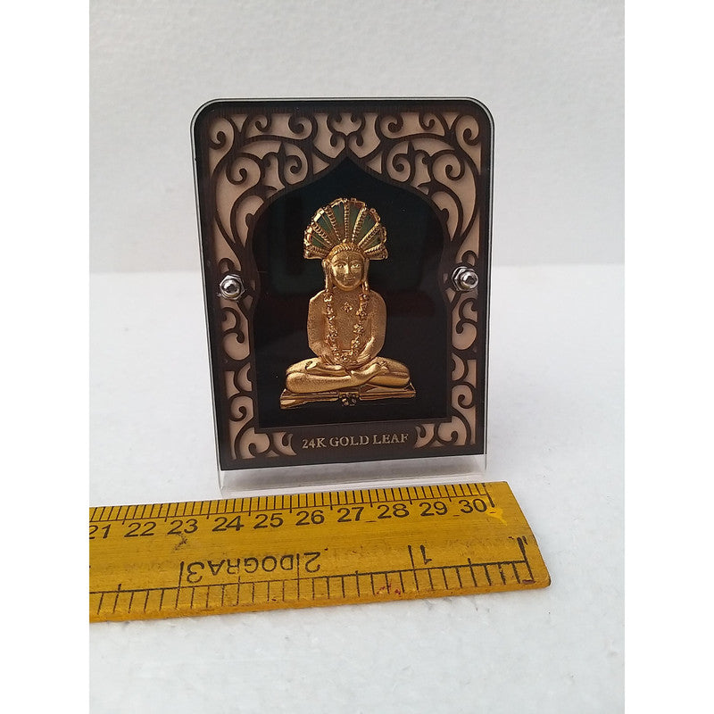 Gold Plated Jain Lord Parsvanatha with Frame | Religious Collection (1892)