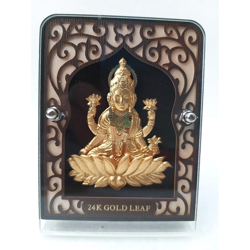 Gold Plated Goddess Ambaji with Frame | Religious Collection (1905)