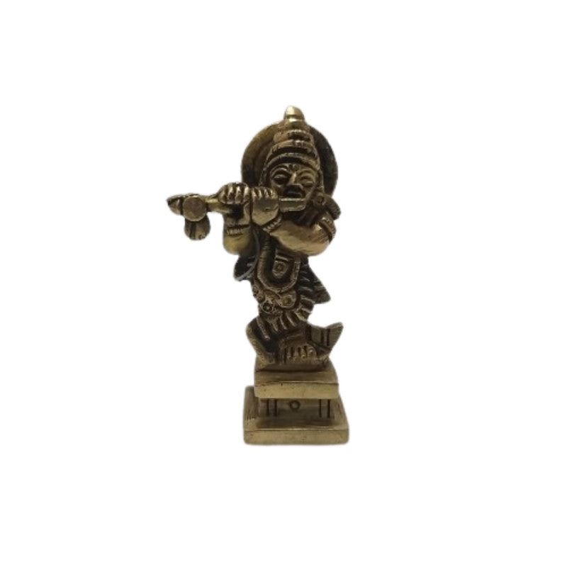 Lord Krishna Statue Figurine | Brass | Worship Pooja| Temple (1986)