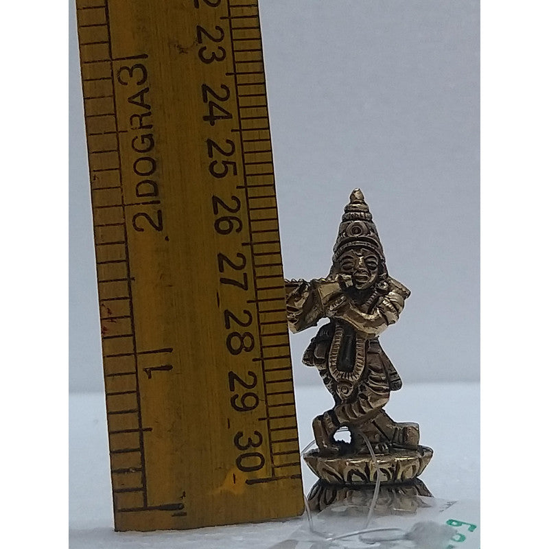 Lord Krishna Statue Figurine | Brass | Worship Pooja| Temple (1989)