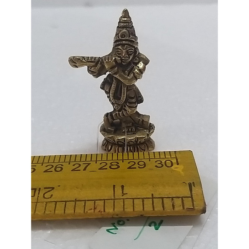 Lord Krishna Statue Figurine | Brass | Worship Pooja| Temple (1989)