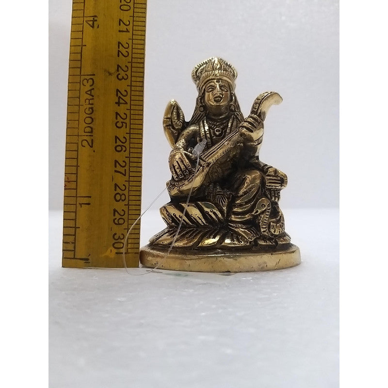 Goddess Saraswati Mata Statue Figurine | Brass | Worship Pooja| Temple (1991)