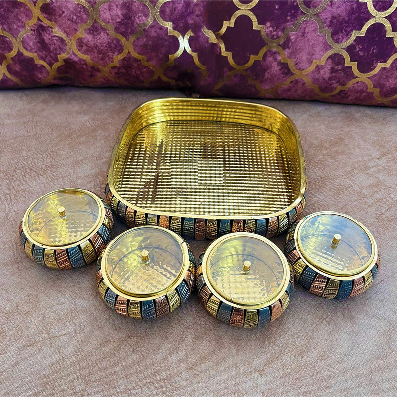 Multipurpose Decorative Box | BRASS | Gift Box | Mukhwas Box | Home Decor (2000)