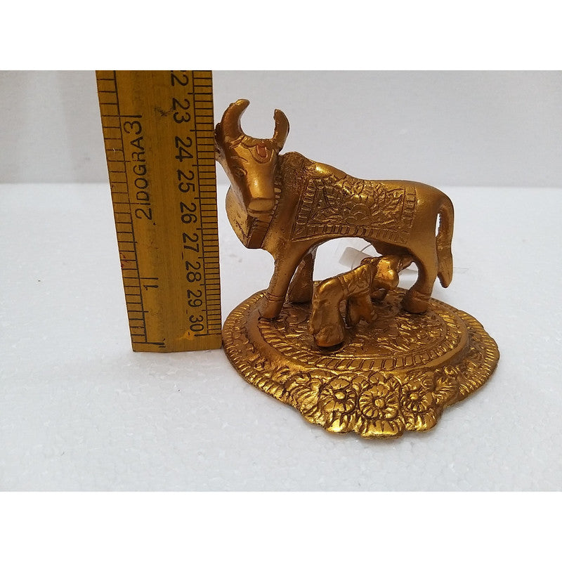 Hindu Lord Krishna Cow with Calf Statue Figurine| Temple Mandir Home Decor  (2108)